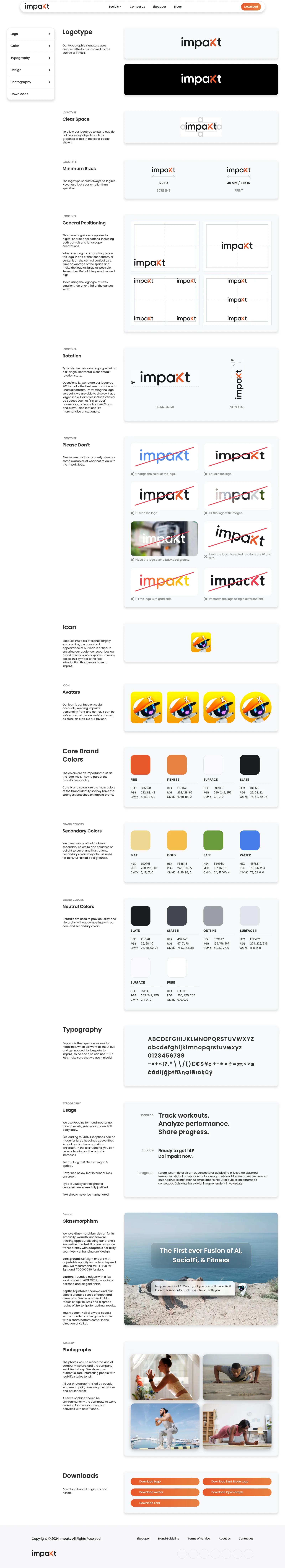 IMPAKT brand guidelines — supplied product screenshot